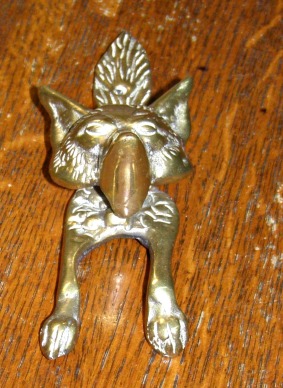  Antique Brass Fox Doorknocker 